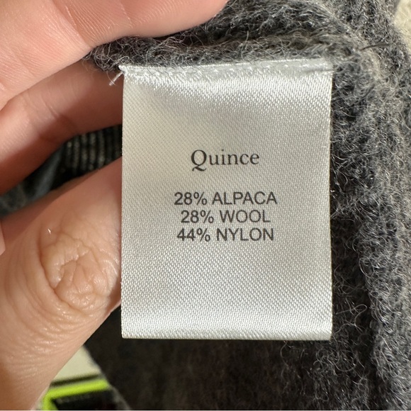 QUINCE gray wool alpaca chunky knit turtleneck sweater NEW SIZE MEDIUM - Picture 5 of 5